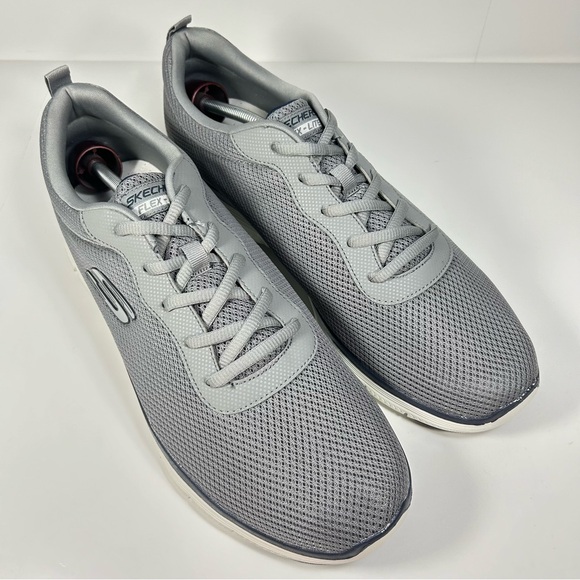 NEW Skechers Flex Lite Running Trainers Sneaker Shoes Grey 16829; Men’s Sz 13 - Picture 8 of 16